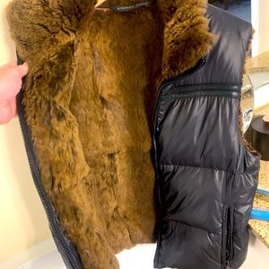 ANDREW MARC Reversible Rabbit Fur-lined Vest; retailed at $850 new!! Light use!!